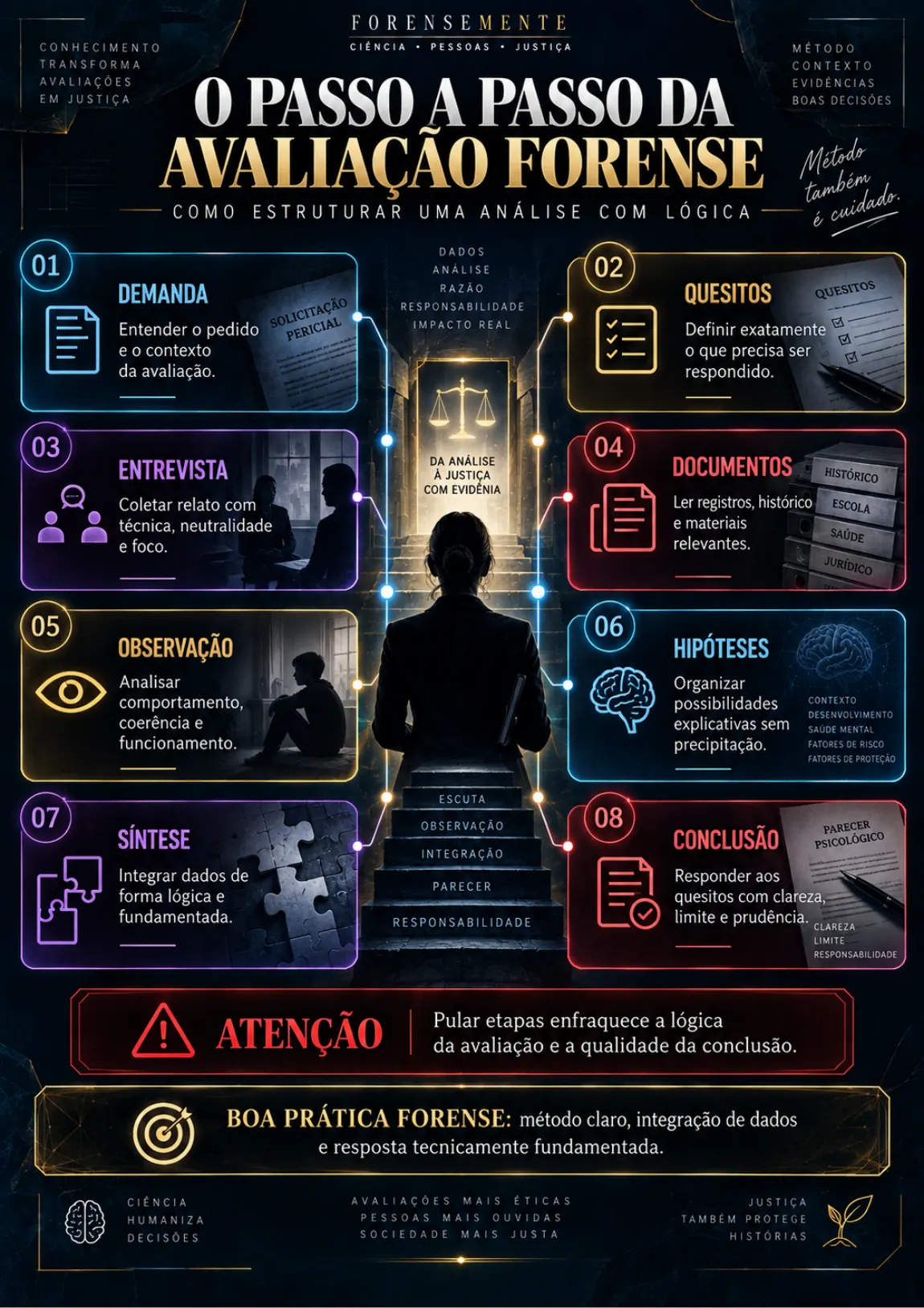Mapa real sobre avaliação forense